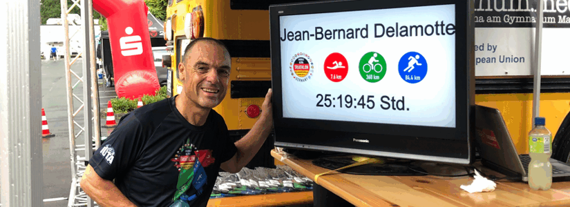 Jean-Bernard DELAMOTTE au championnant du monde de double-triathlon