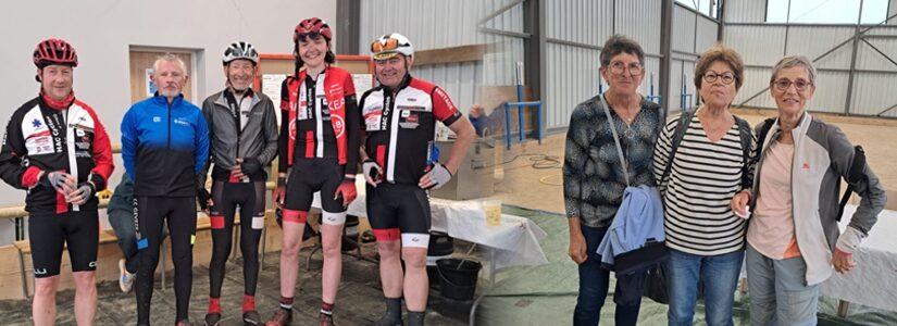 Malgré le temps quelques cyclos et marcheuses le 2 mai à Breteil